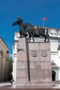 Statue of Duke Gediminas in Vilnius Royalty Free Stock Photo